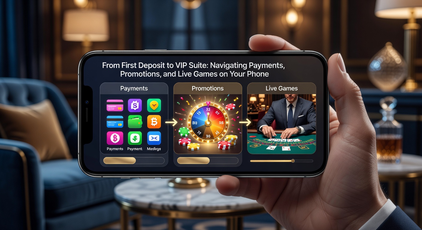Live-Casino-Tisch auf Smartphone-Bildschirm mit Dealer und VIP-Elementen